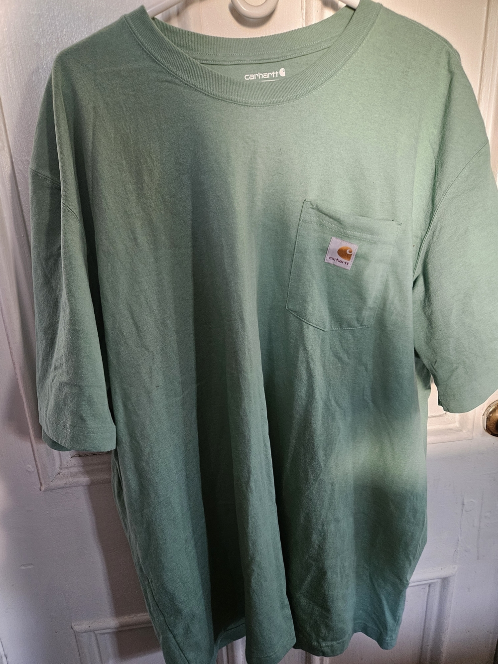 Carhartt Men's Short-Sleeve Pocket T-Shirt in Mint Green